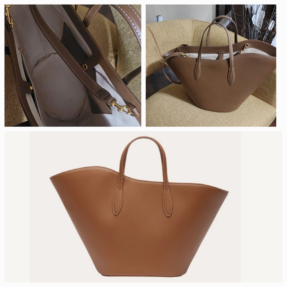 Little Lifner Open Tulip Tote Medium Chestnut Orig. Price $575.00.